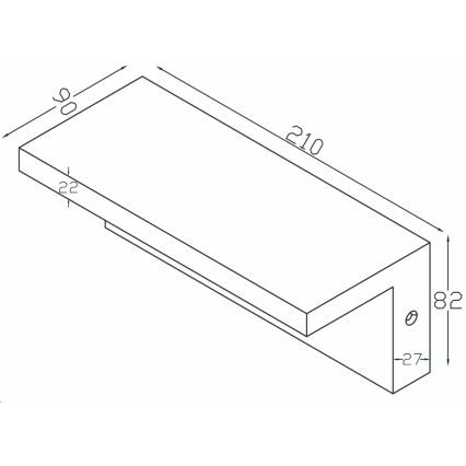 Top Light - LED Outdoor wall light ELON LED/10W/230V 4000K IP54