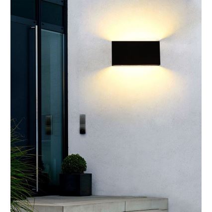 Top Light - LED Outdoor wall light OBLIGO LED/12W/230V IP65 black