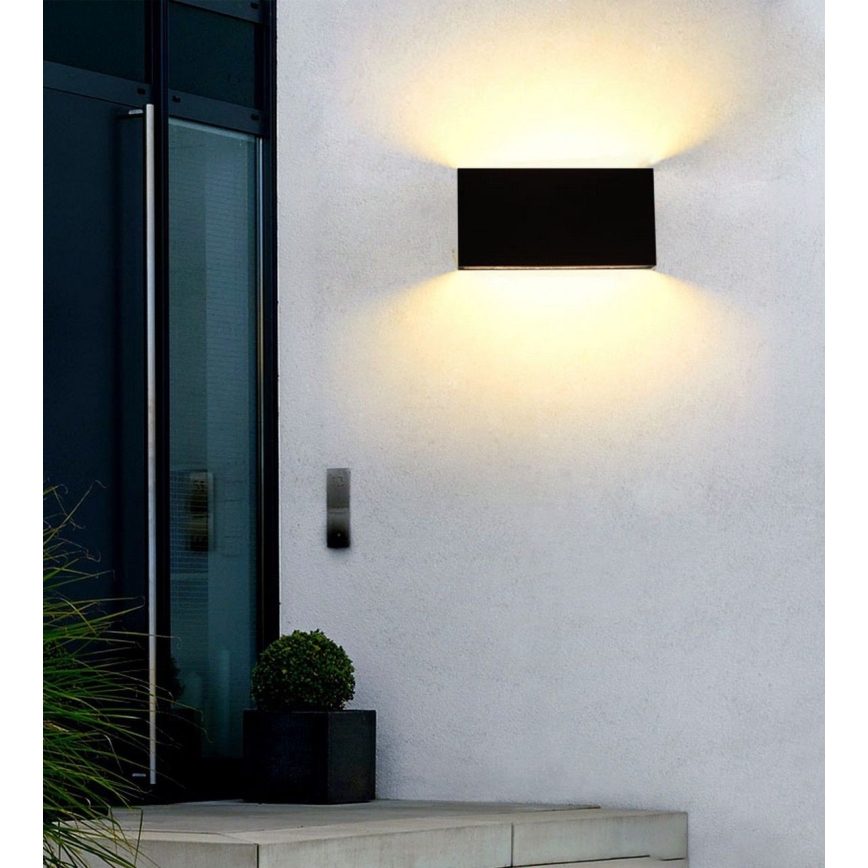 Top Light - LED Outdoor wall light OBLIGO LED/12W/230V IP65 black