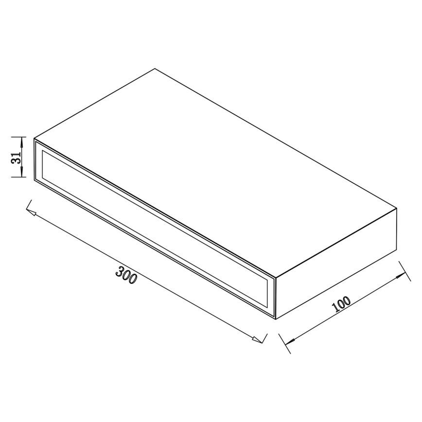 Top Light - LED Outdoor wall light OBLIGO LED/12W/230V IP65 white