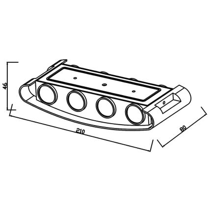 Top Light - LED Outdoor wall light RAY B LED/8W/230V IP44 4000K white