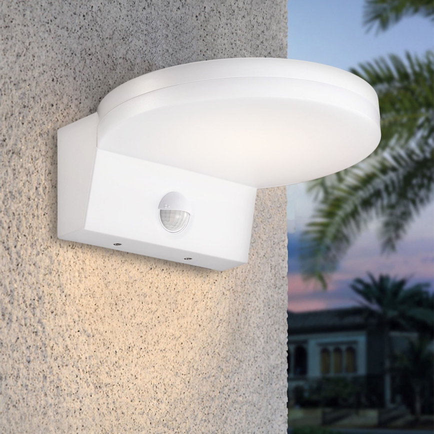 Top Light - LED Outdoor wall light with a sensor NOVARA LED/15W/230V IP65 white