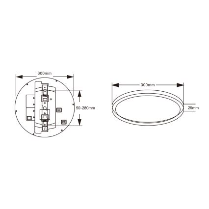 Top Light - REVIT LED Ceiling Light with Motion Sensor LED/12/18/24W/230V 3000/4000/6500K Ø 30 cm White
