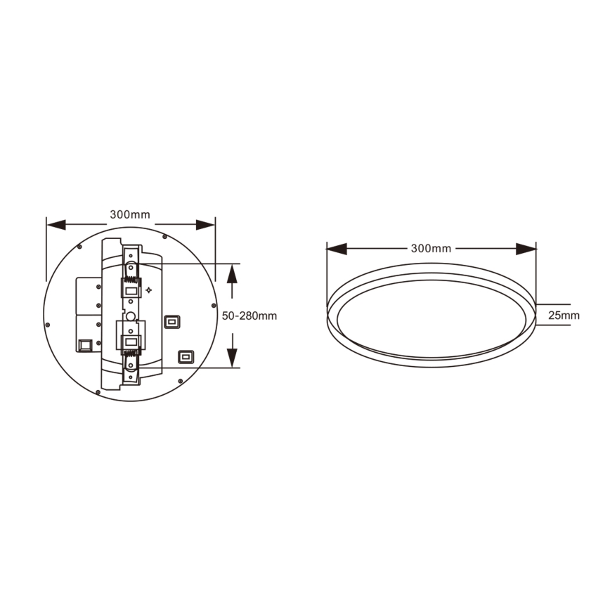Top Light - REVIT LED Ceiling Light with Motion Sensor LED/12/18/24W/230V 3000/4000/6500K Ø 30 cm White