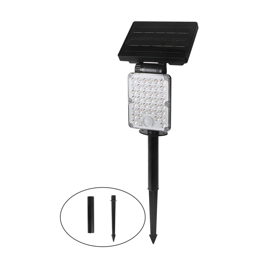 Top Light - LED solar light with 3-in-1 sensor ZENITH LED/10W/3.7V 3000/4000/6500K IP54 2400 mAh