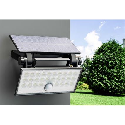Top Light - LED Solar wall floodlight with sensor HELEON PRO LED/8W/3,7V IP65 4000K