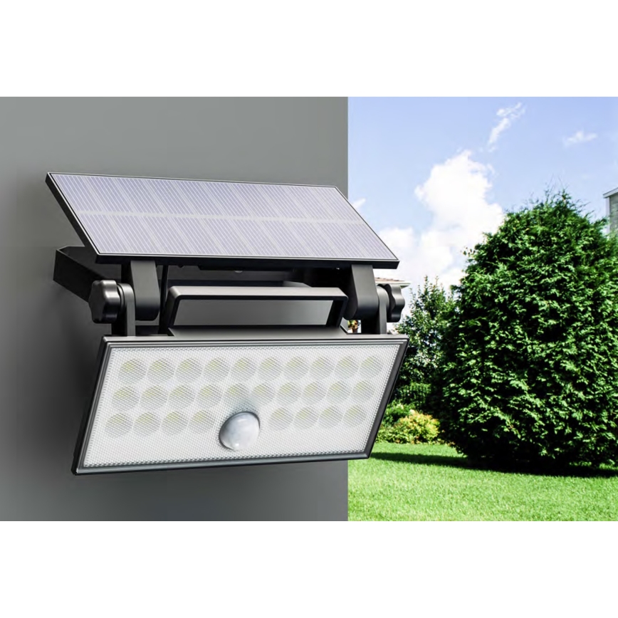 Top Light - LED Solar wall floodlight with sensor HELEON PRO LED/8W/3,7V IP65 4000K