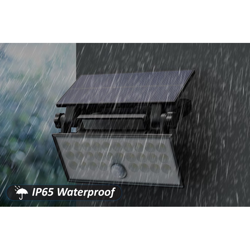 Top Light - LED Solar wall floodlight with sensor HELEON PRO LED/8W/3,7V IP65 4000K