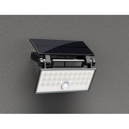 Top Light - LED Solar wall floodlight with sensor HELEON PRO LED/8W/3,7V IP65 4000K