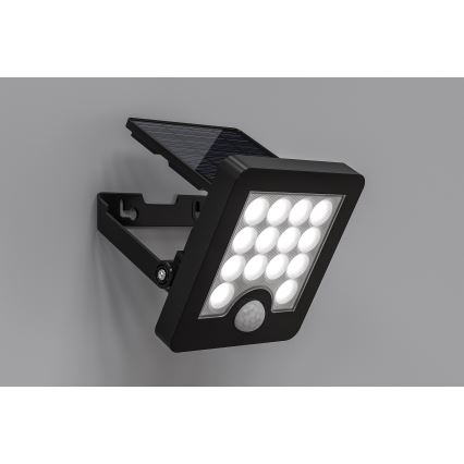 Top Light - LED Solar wall floodlight with sensor HELEON S LED/5W/3,7V IP65 4000K