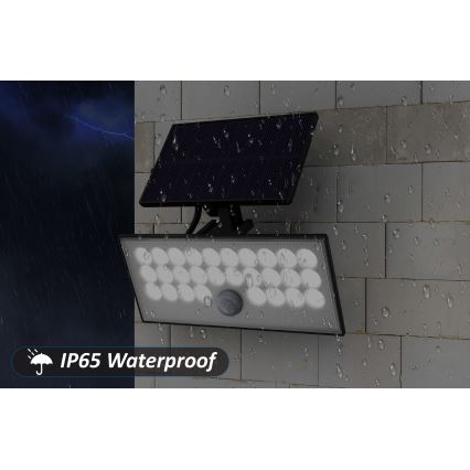 Top Light - LED Solar wall floodlight with sensor HELEON VARIO LED/8W/3,7V IP65 4000K 2200 mAh + remote control