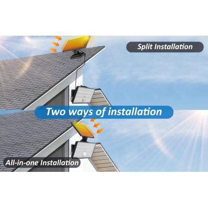 Top Light - LED Solar wall floodlight with sensor HELEON VARIO LED/8W/3,7V IP65 4000K 2200 mAh + remote control