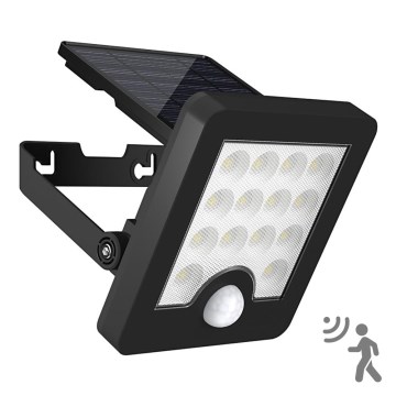 Top Light - LED Solar wall floodlight with sensor HELEON S LED/5W/3,7V IP65 4000K