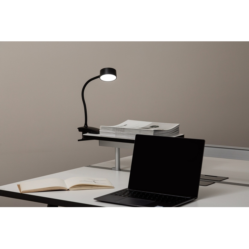 Top Light - Dimmable touch-sensitive clip-on LED desk lamp BELLA LED/4.8W/5V 3000-6500K Black