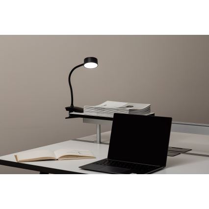Top Light - LED Touch Dimmable Table Lamp with Clip BELLA LED/4.8W/5V 3000-6500K Black