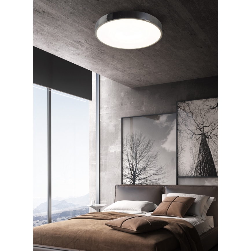 Top Light Metal 40CR RC - LED Dimmable ceiling light METAL LED/51W/230V shiny chrome + remote control