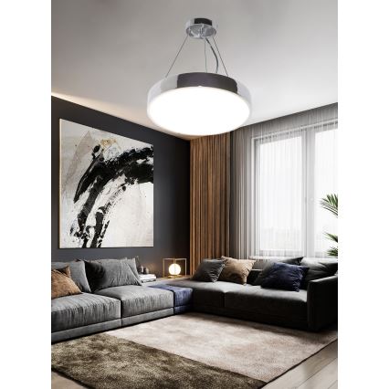 Top Light Metal 40CRZ RC - LED Dimmable chandelier on a string METAL LED/51W/230V shiny chrome + remote control