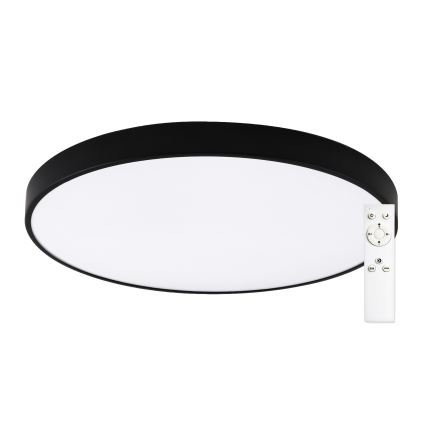 Top Light - Dimmable LED bathroom ceiling light PETAL LED/60W/230V 3000-6500K IP44 diam. 59 cm black + remote control