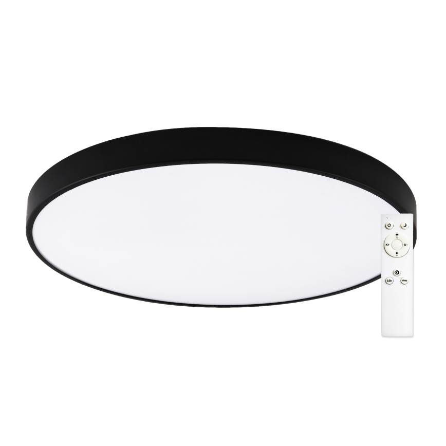 Top Light - Dimmable LED bathroom ceiling light PETAL LED/60W/230V 3000-6500K IP44 diam. 59 cm black + remote control