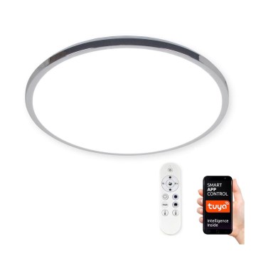 Top Light Silver K MAX SMART - LED RGB Dimmable ceiling light SILVER LED/60W/230V Tuya + RC