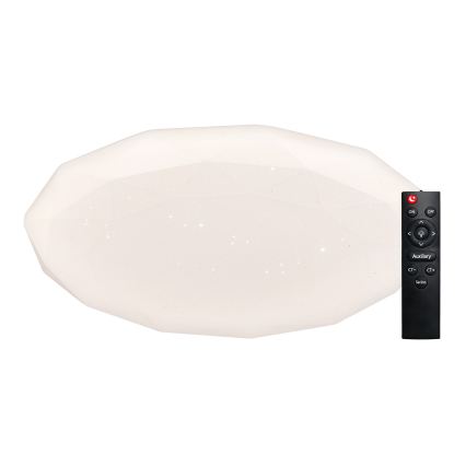 Top Light - Dimmable LED Bathroom Ceiling Light SPARKLE LED/60W/230V 3000-6500K IP44 Ø 49 cm White + Remote Control
