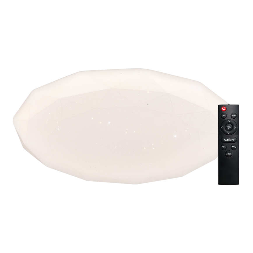 Top Light - Dimmable LED Bathroom Ceiling Light SPARKLE LED/60W/230V 3000-6500K IP44 Ø 49 cm White + Remote Control