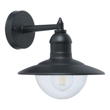 Top Light - VERONA Outdoor Wall Light 1x E27/12W/230V IP44 Black