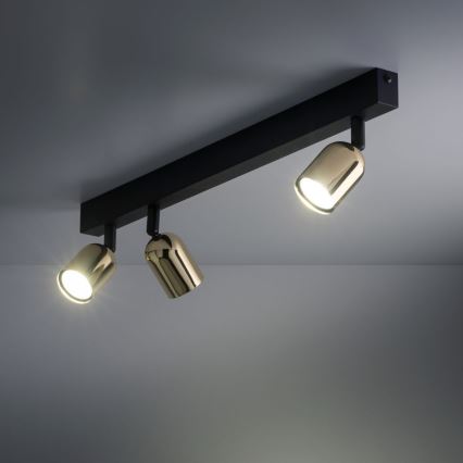 TOP Spotlight 3x GU10/10W/230V Black/Gold
