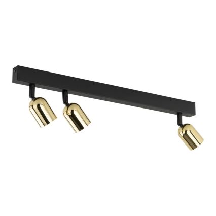 TOP Spotlight 3x GU10/10W/230V Black/Gold