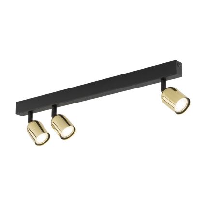 TOP Spotlight 3x GU10/10W/230V Black/Gold