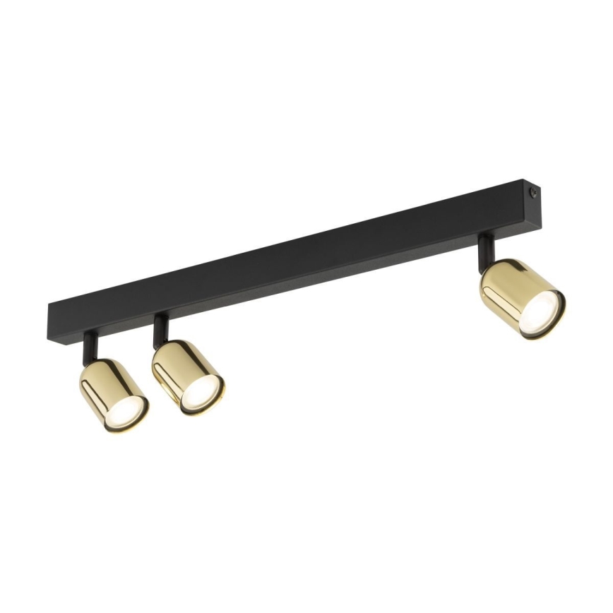 TOP Spotlight 3x GU10/10W/230V Black/Gold