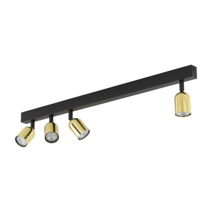TOP Spotlight 4xGU10/10W/230V Black/Gold