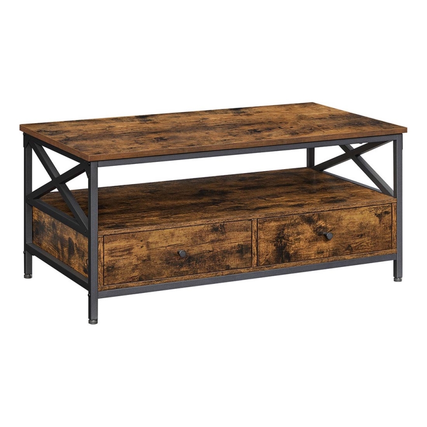 TOREN Coffee Table — Brown/Black