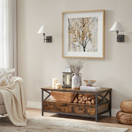 TOREN Coffee Table — Brown/Black