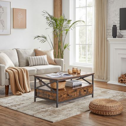 TOREN Coffee Table — Brown/Black