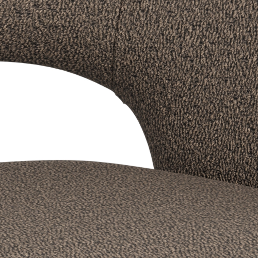 TORI Taupe Dining Chair with Armrests