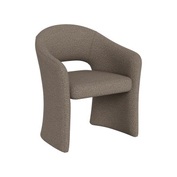 TORI Taupe Dining Chair with Armrests