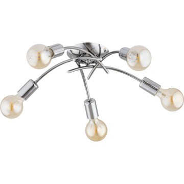 TORIZO Flush-mount chandelier 5xE27/15W/230V polished chrome