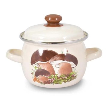TORO 2.5 L Cooking Pot with Lid — Mushroom Pattern