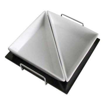 TORO 2-piece bowl set with tray, ceramic/wood