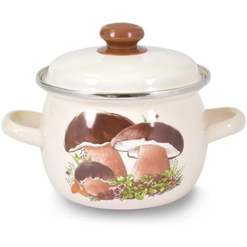 TORO 3.5 L Pot with Lid, Mushroom Pattern