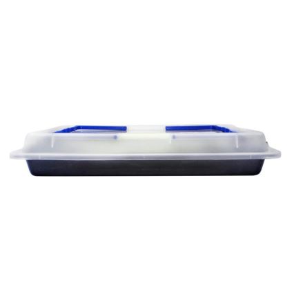 TORO Roasting Pan with Lid 42x3,8x29 cm black/blue