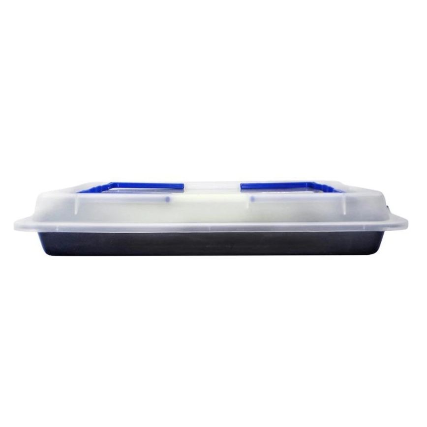 TORO Roasting Pan with Lid 42x3,8x29 cm black/blue