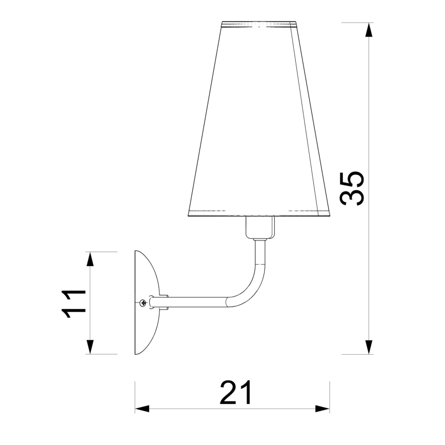 TORTOLA wall light 2xE14/15W/230V brown/cream