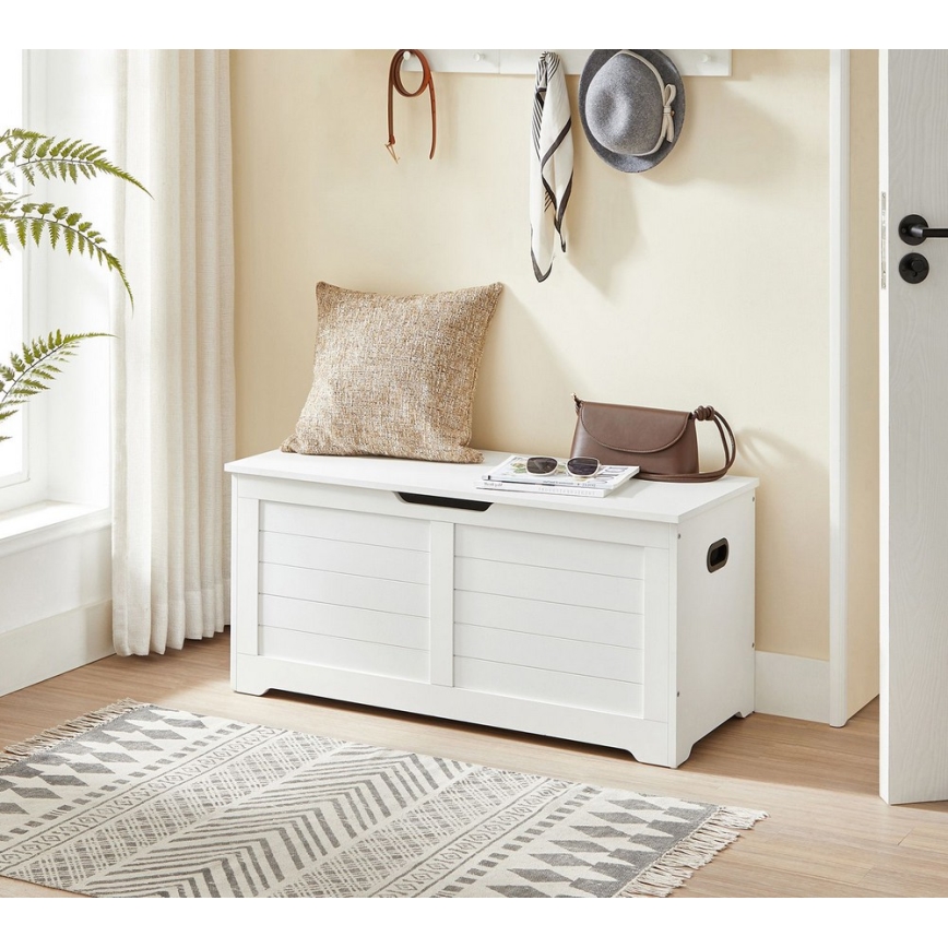 TOVIAN Storage Chest 100 x 46 x 40 cm, White