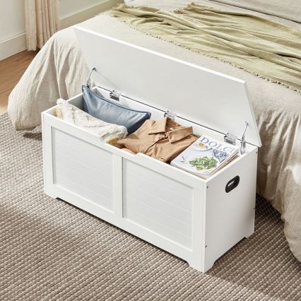TOVIAN Storage Chest 100 x 46 x 40 cm, White