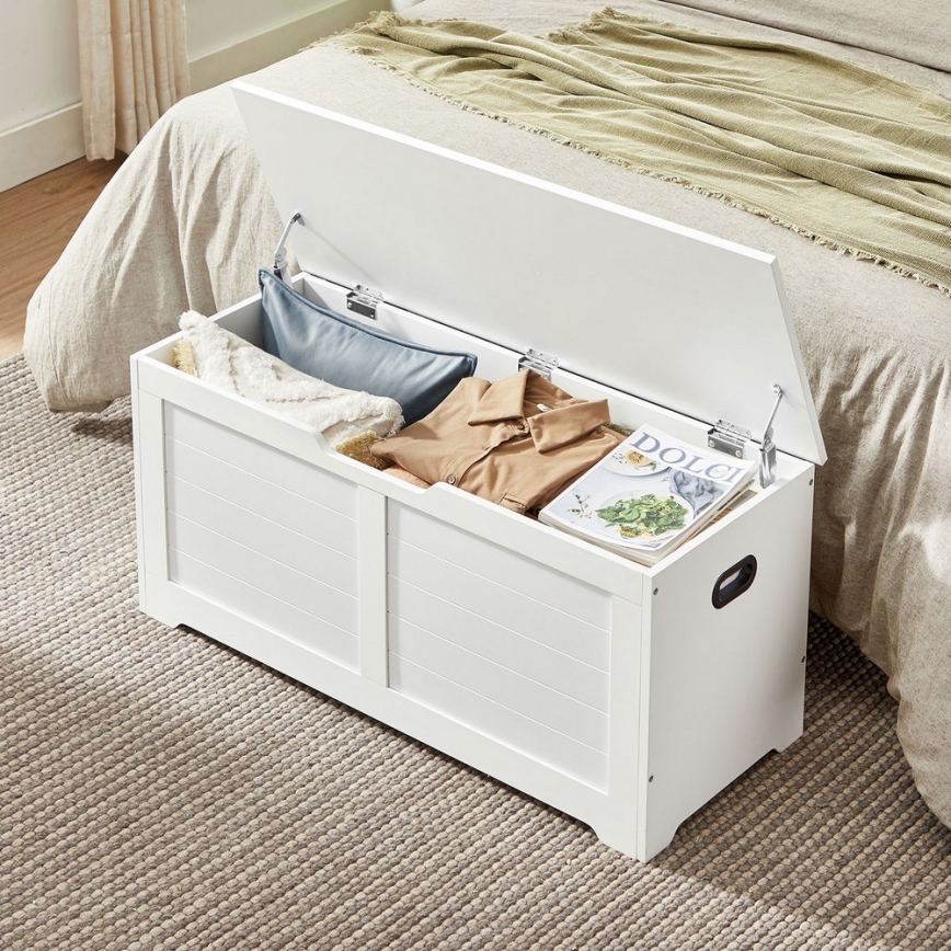 TOVIAN Storage Chest 100 x 46 x 40 cm, White