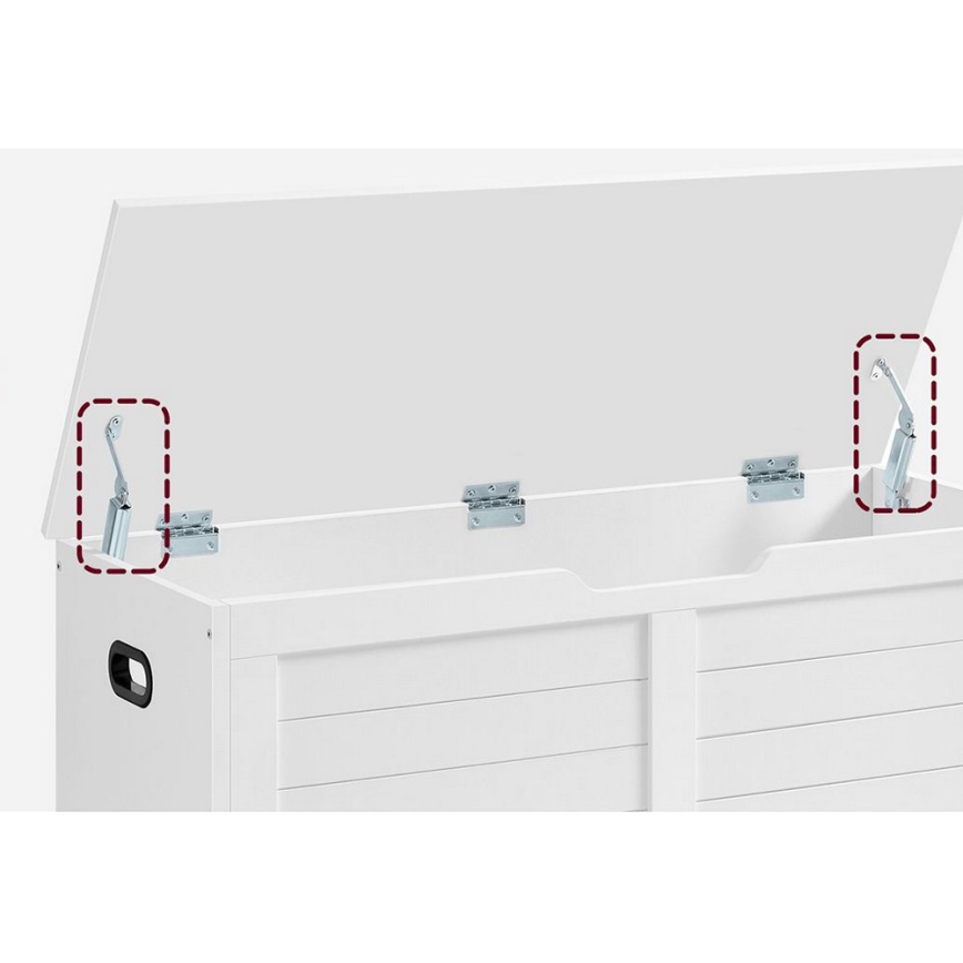 TOVIAN Storage Chest 100 x 46 x 40 cm, White