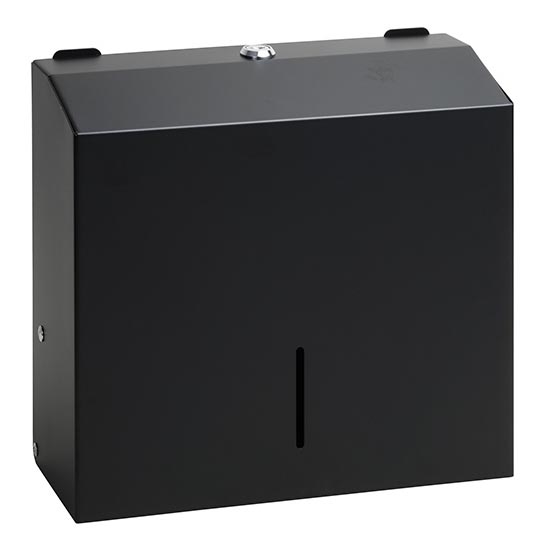 Towel dispenser 28 x 24.5 cm stainless steel/black