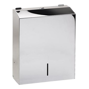 Towel dispenser 28x35 cm stainless steel/silver